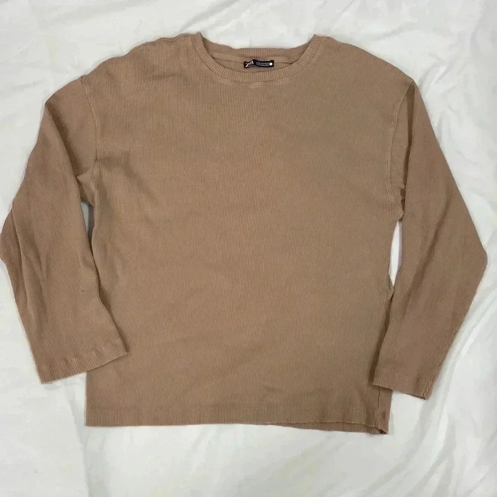 Zara ribbed long sleeve shirt